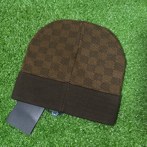 Louis Vuitton Checkered Brown Beanie - Picture 3 of 3